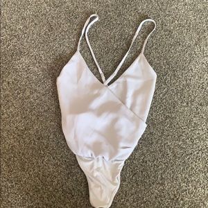 LULUS Backless Surplice Bodysuit